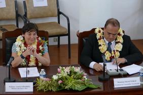 Accueil de Madame la Ministre à l’Assemblée Territoriale des îles Wallis et Futuna