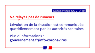CORONAVIRUS : ATTENTION AUX FAUSSES RUMEURS