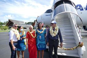 Premier vol de l'Airbus A320-NEO « TIBARAMA » à Wallis-Hihifo le 30 décembre 2020