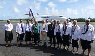 Une délégation de Wallis et Futuna reçue par le Président de la République à Tahiti le 27/07/2021