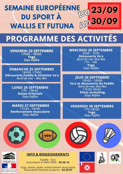 Du 23 au 30 septembre 2022 semaine européenne du sport à Wallis et Futuna(1)
